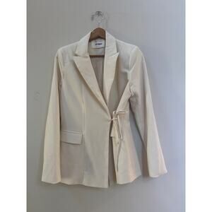 4TH & RECKLESS Alma Cream Tie-Waist Blazer Career Chic Office Clean Girl Medium